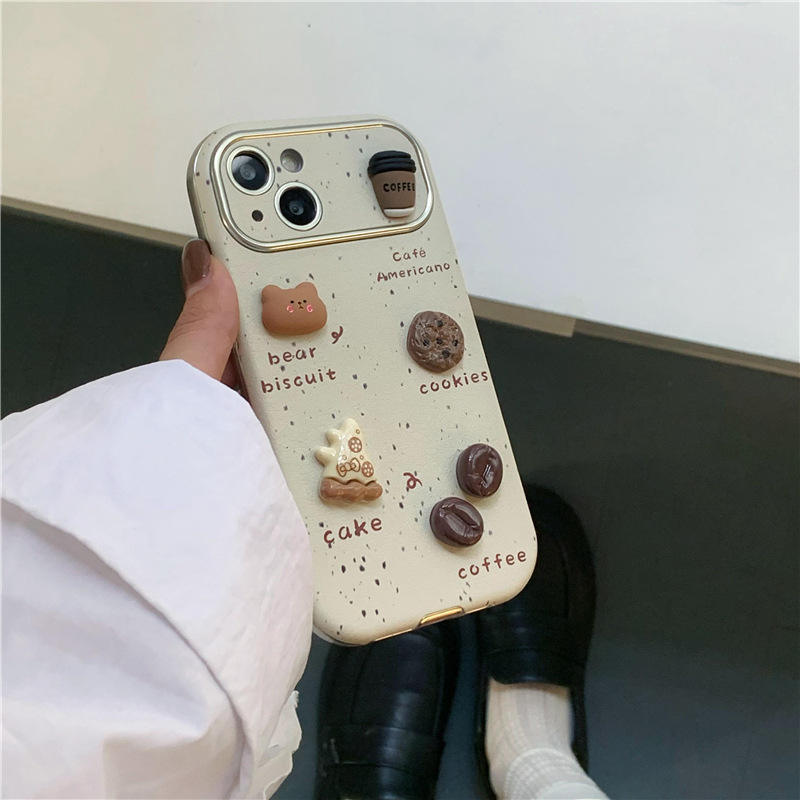 Cute 3D Coffee Bear cases for iPhone
