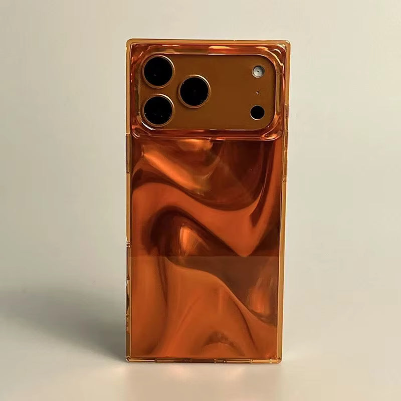 Orange Melt Chrome Case for iPhone