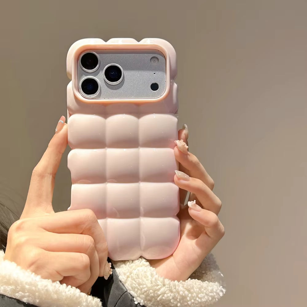 Baby Pink Bubble Marshmallow Puffer Cases for iPhone