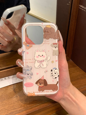 Pastel Adorable Dog Squad cases for iPhone