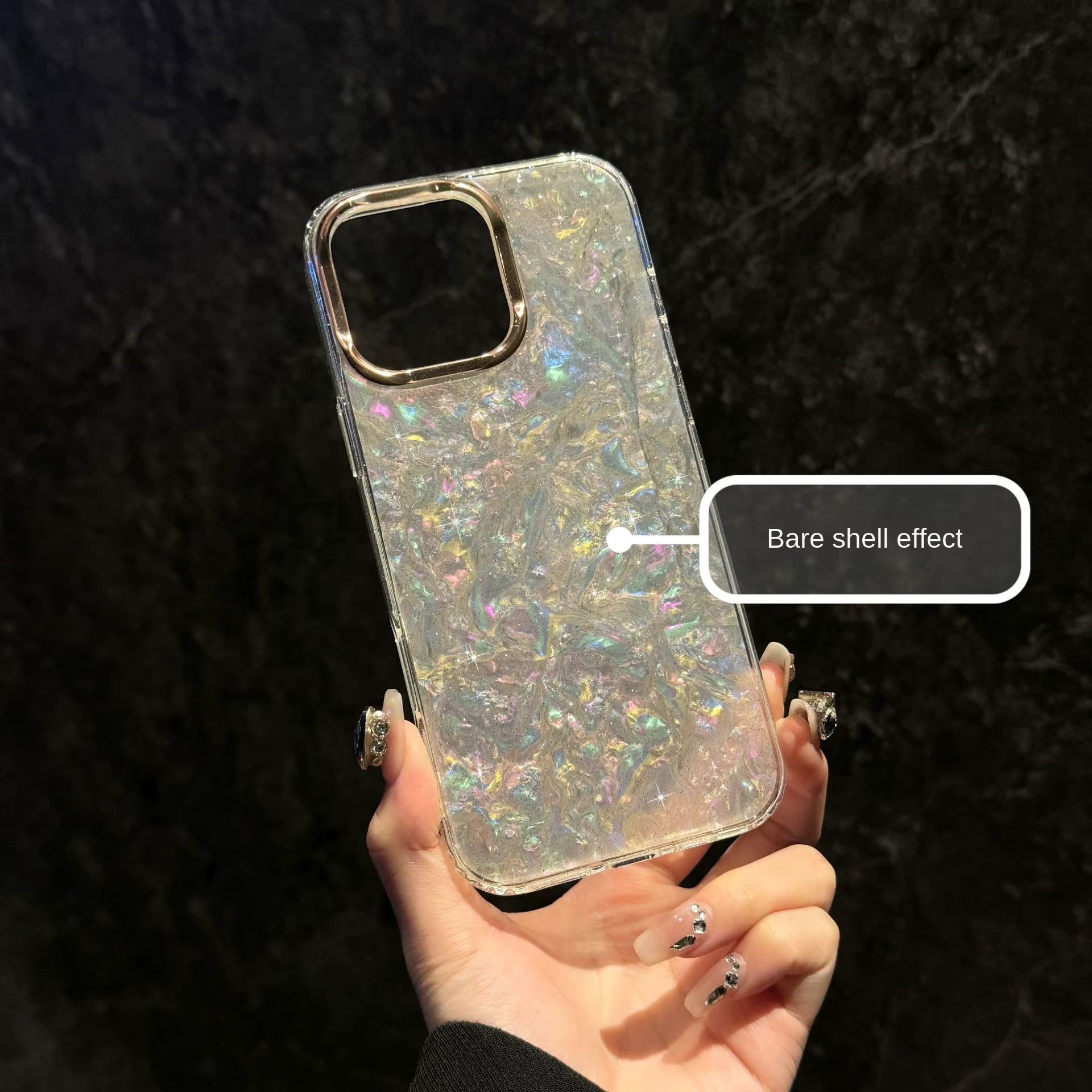 White Marble Texture Shimmer Cases for iPhone