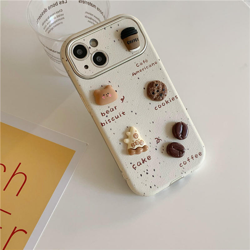 Cute 3D Coffee Bear cases for iPhone