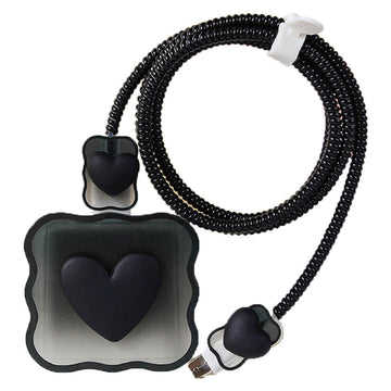 Black Heart Charger Protector for Apple iPhone