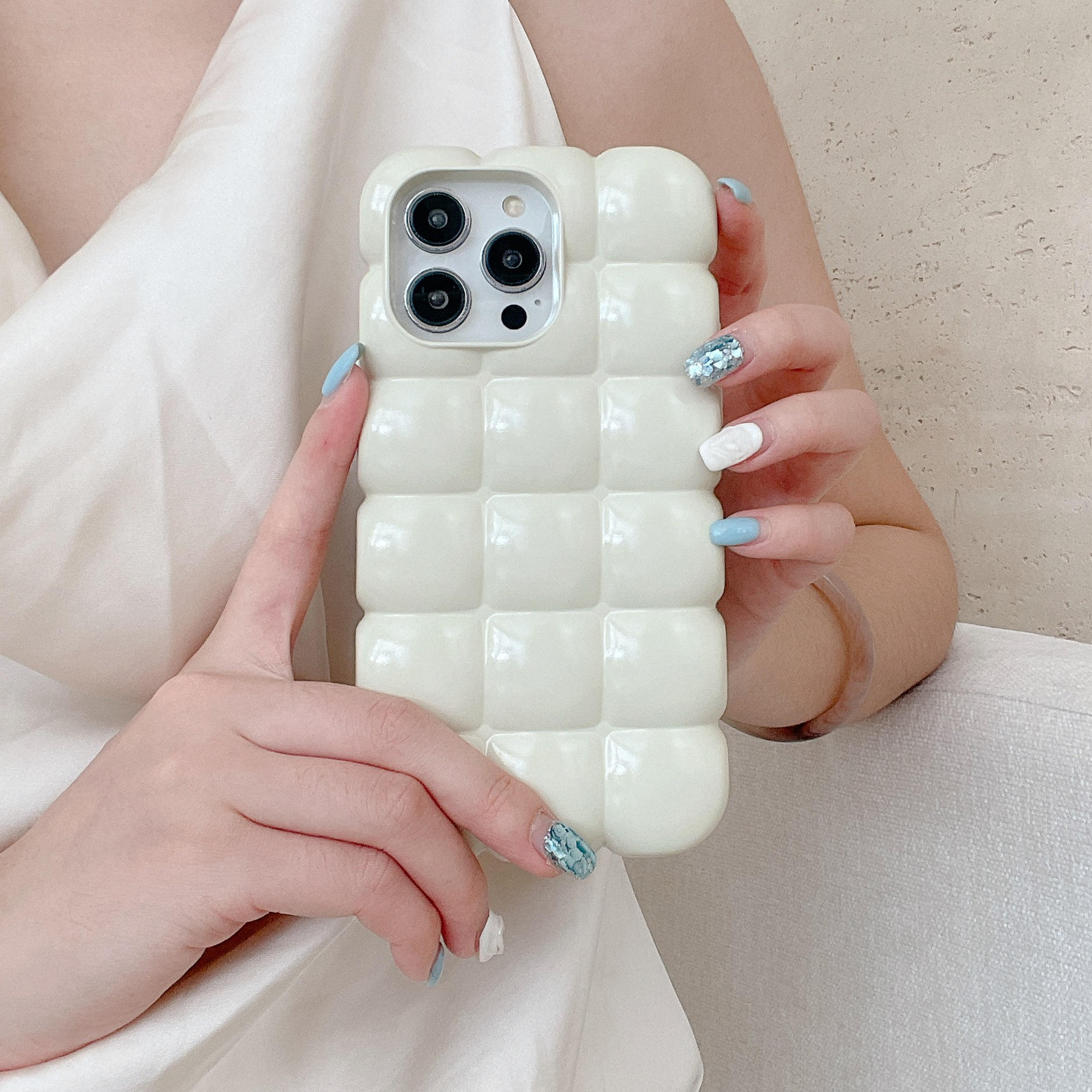 Off White Bubble Puffer Marshmellow Cases for iPhone