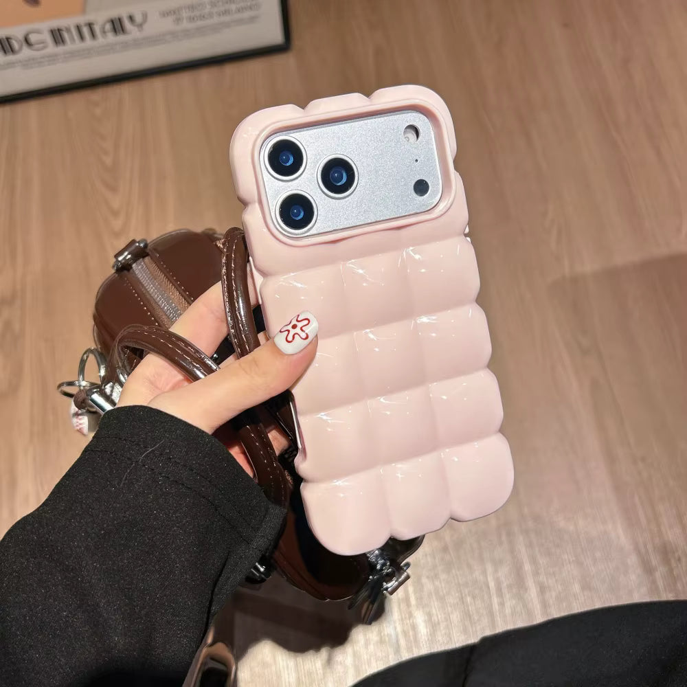 Baby Pink Bubble Marshmallow Puffer Cases for iPhone