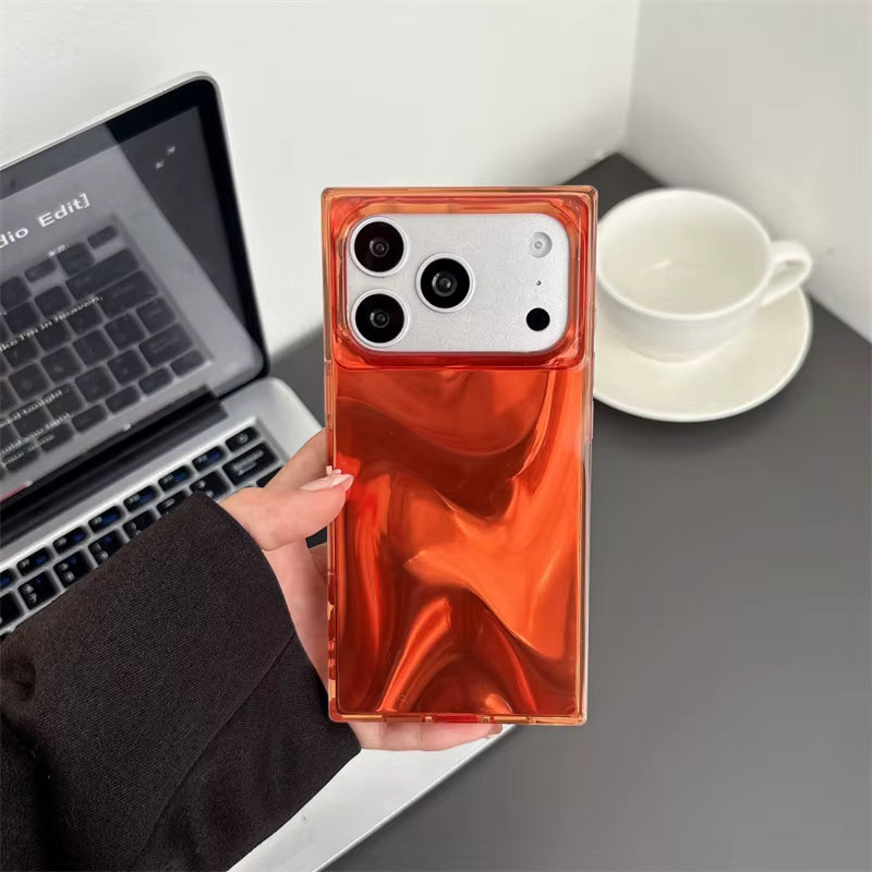 Orange Melt Chrome Case for iPhone