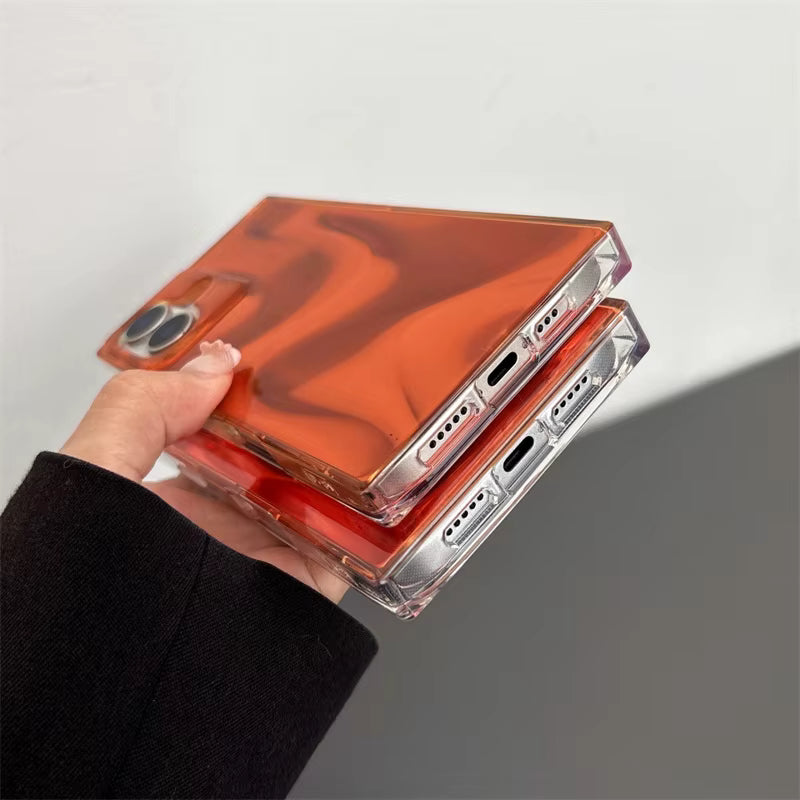 Orange Melt Chrome Case for iPhone