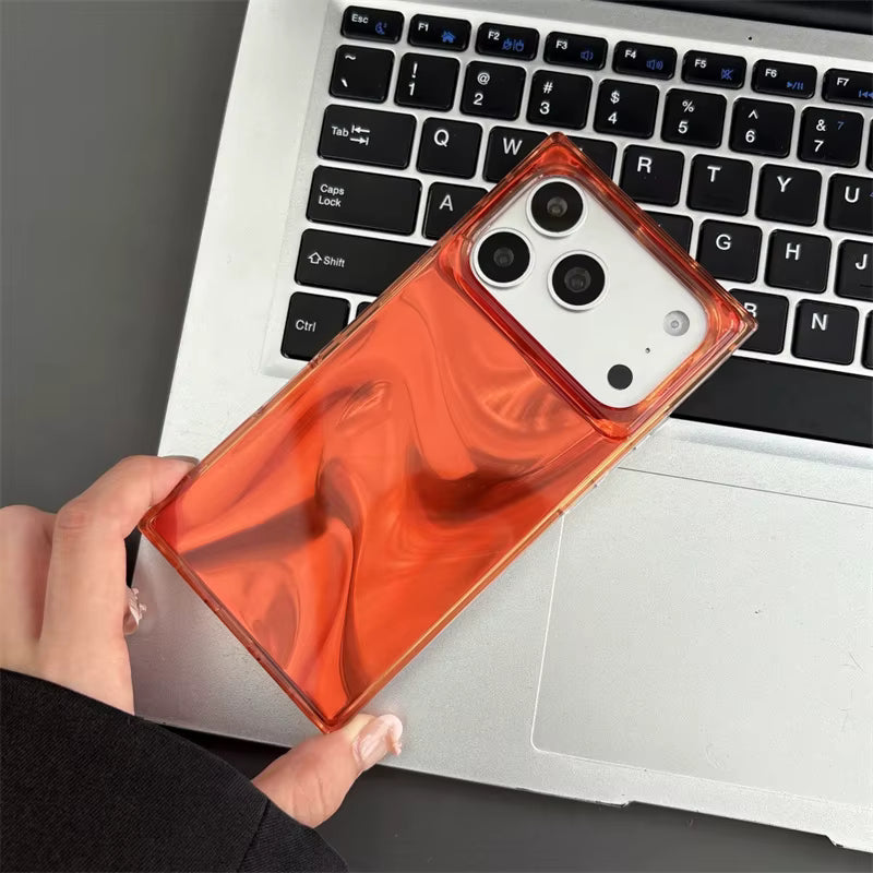 Orange Melt Chrome Case for iPhone