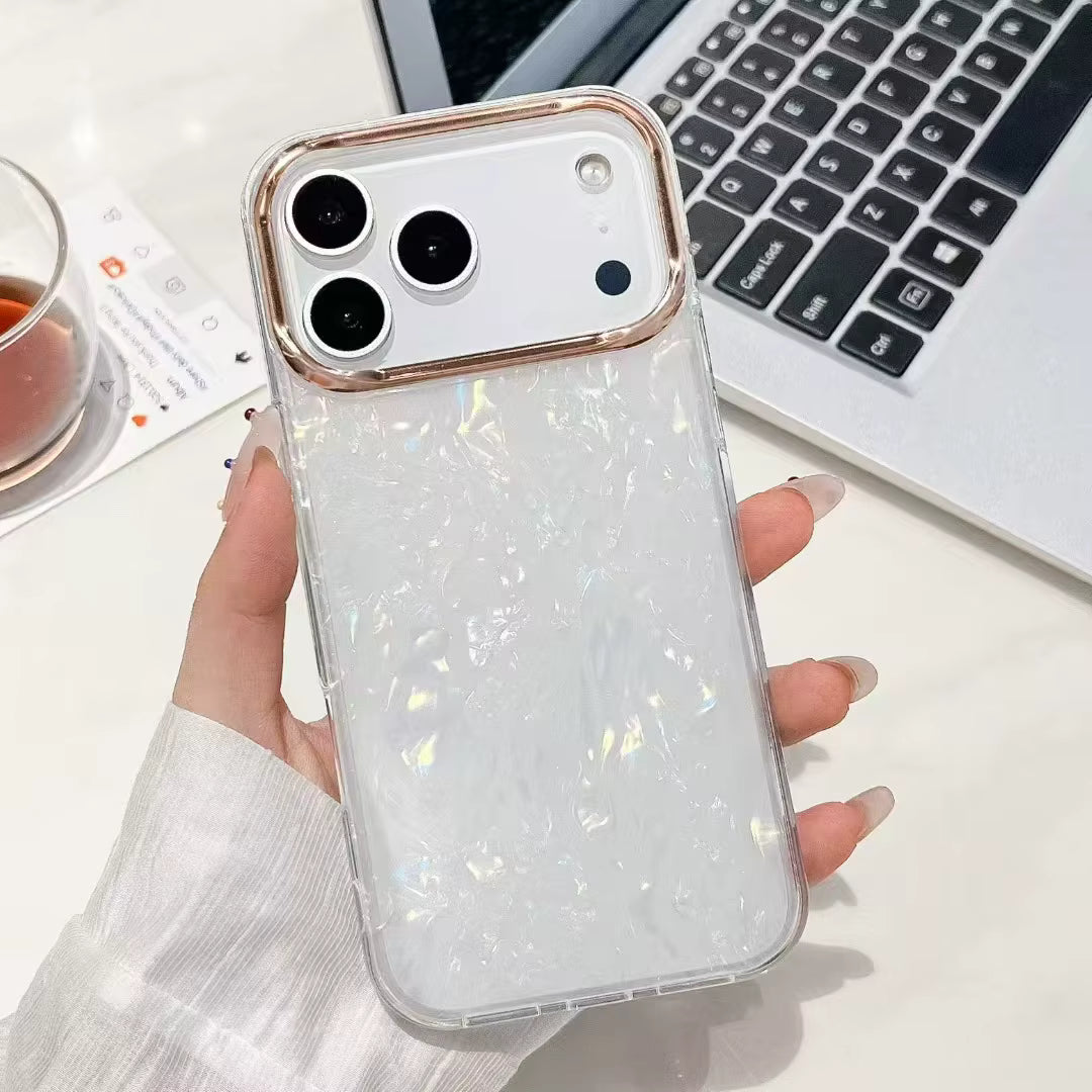 White Marble Texture Shimmer Cases for iPhone