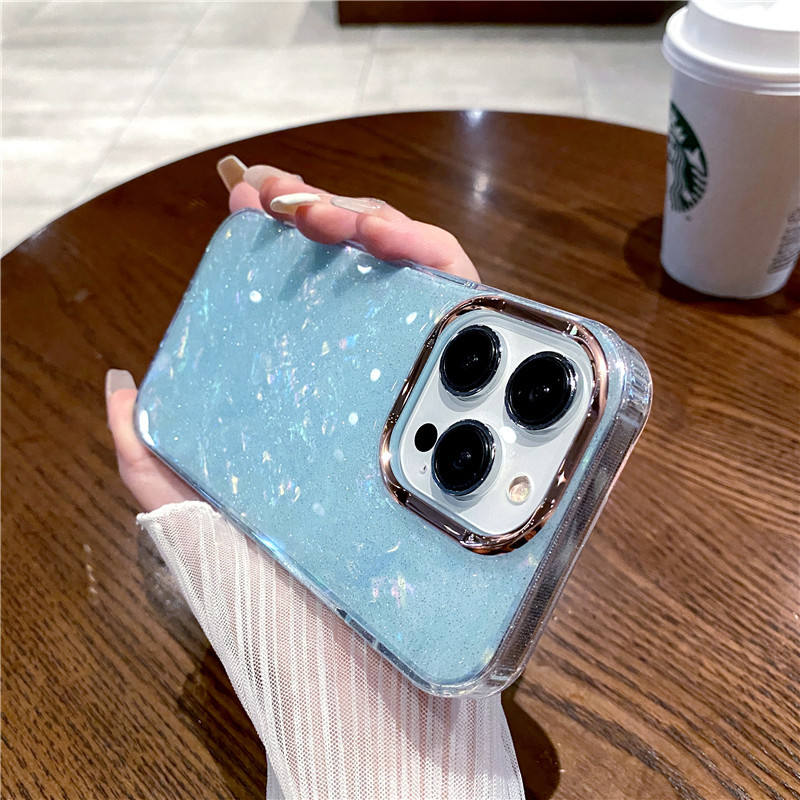 Blue Marble Texture Shimmer Cases for iPhone