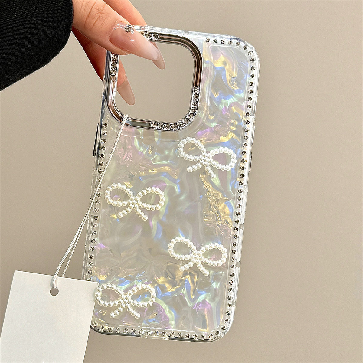 Pearl Bow Glow Case for iPhone