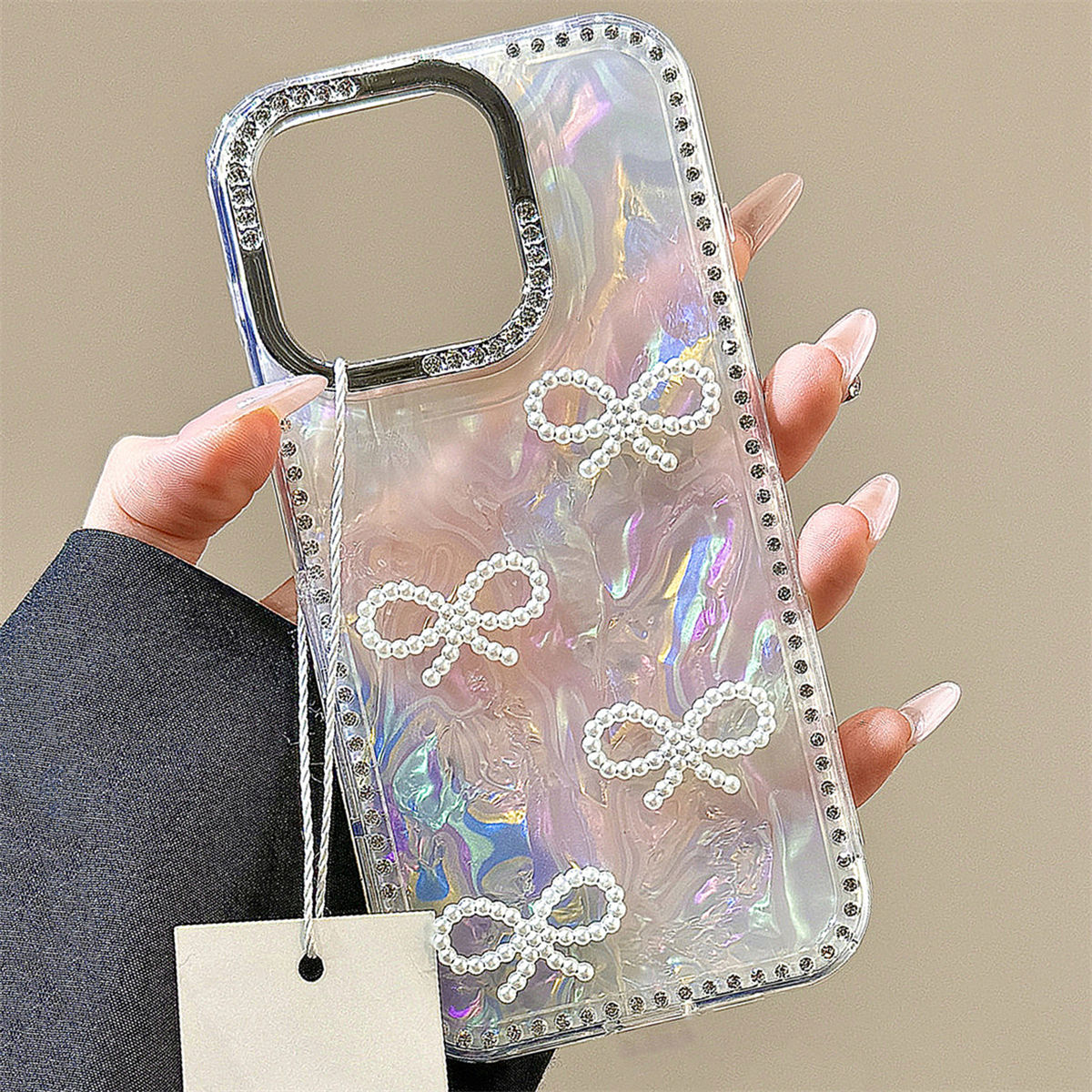 Pearl Bow Glow Case for iPhone