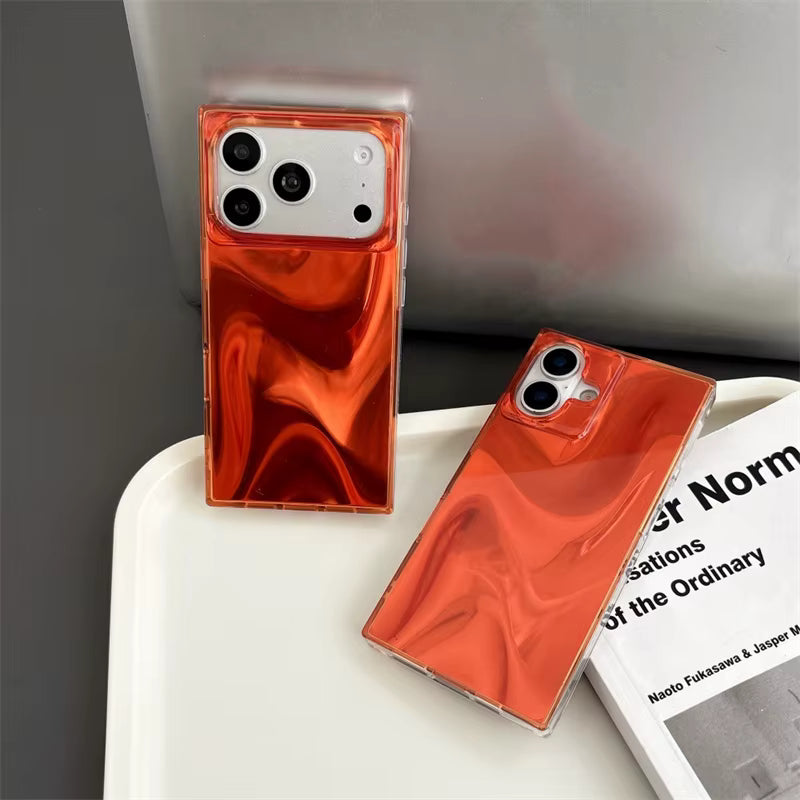 Orange Melt Chrome Case for iPhone