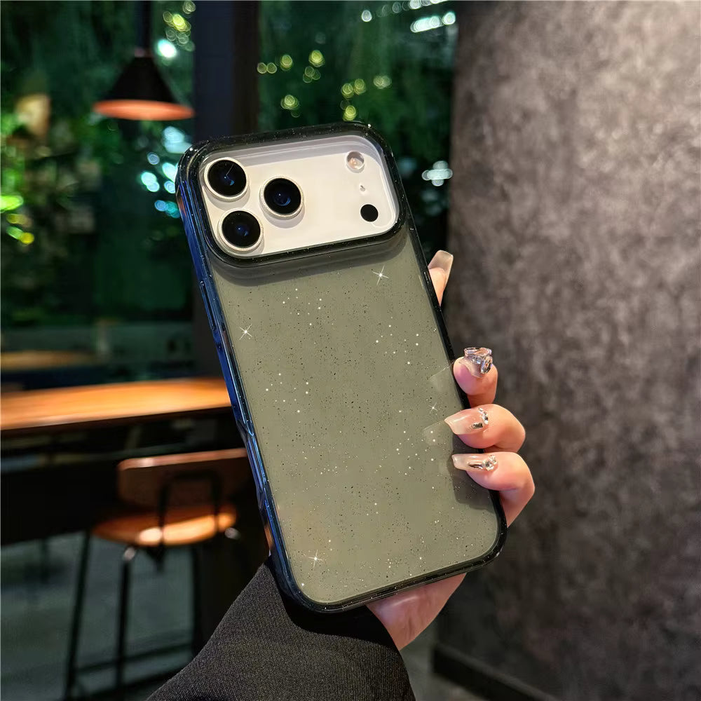 Transparent Black Shimmery Cases for iPhone