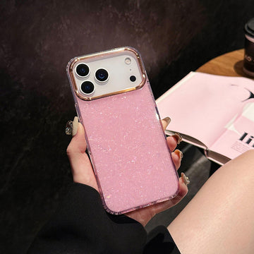 Pink Marble Texture Shimmer Cases for iPhone