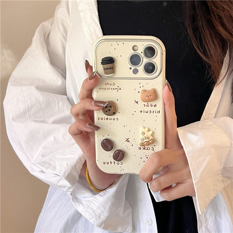 Cute 3D Coffee Bear cases for iPhone