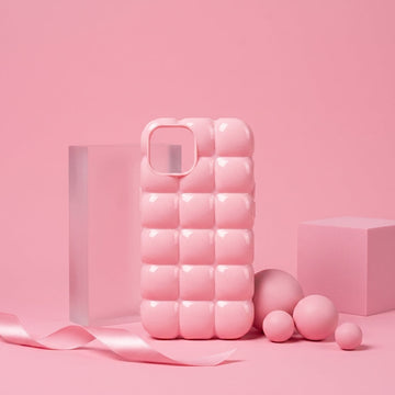 Pink Bubble Marshmallow Puffer Cases for iPhone
