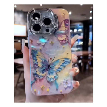Holographic Butterfly Cases with Shimmer Lens & Stand for iPhone