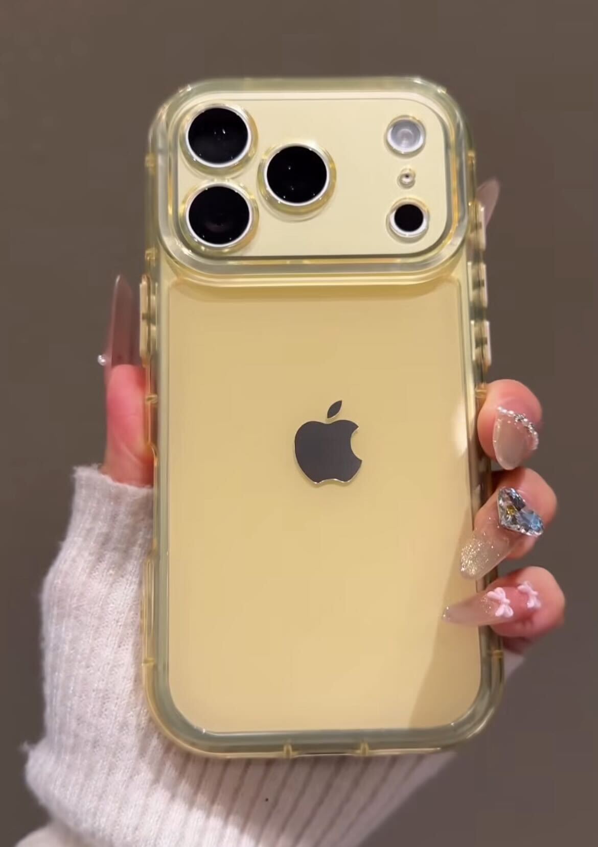Butter Yellow Aesthetic Transparent Case for iPhone