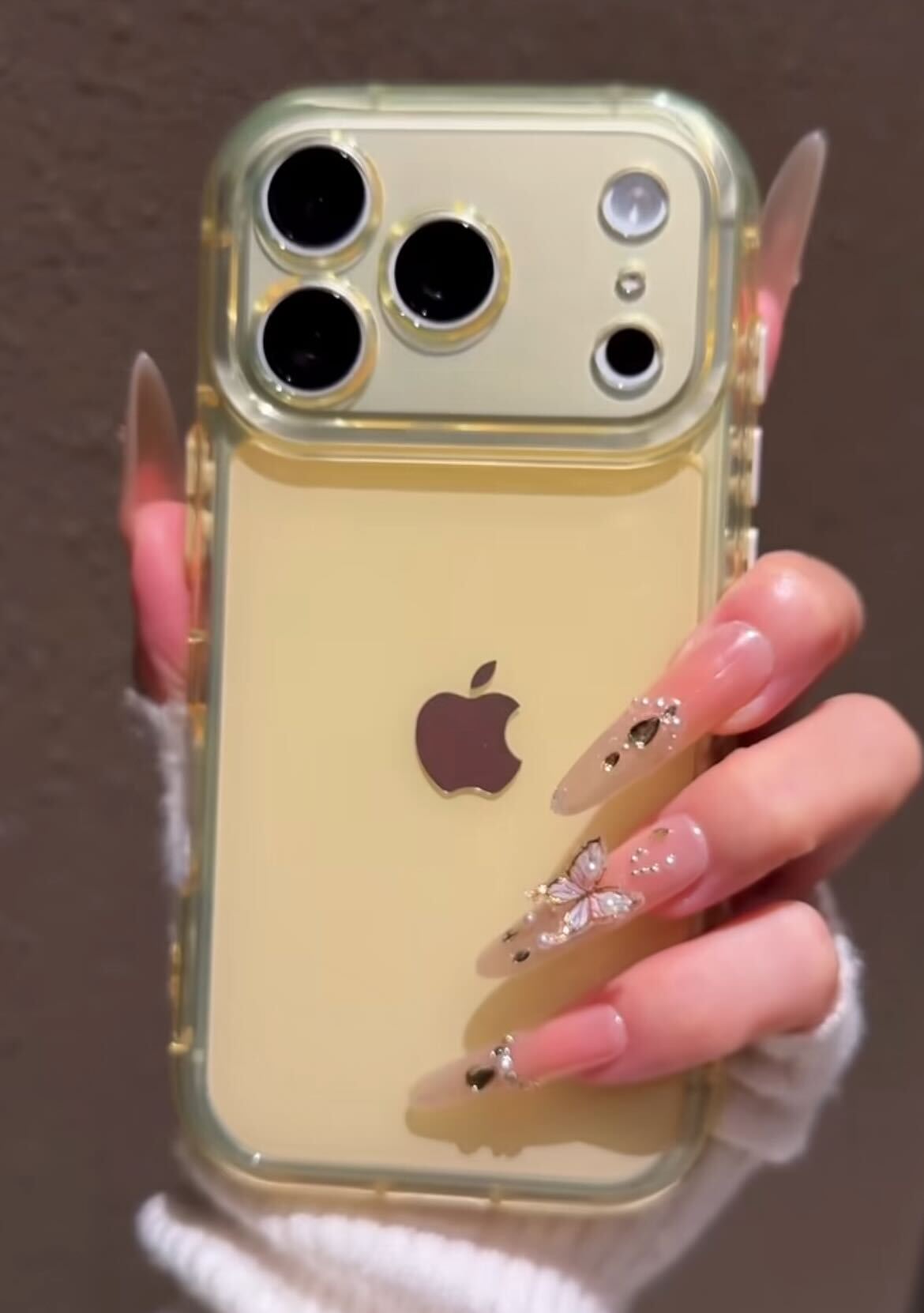 Butter Yellow Aesthetic Transparent Case for iPhone