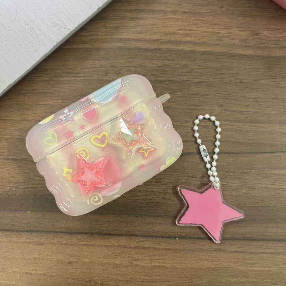 Rainbow Star Case with Charms for Airpods - Airpods Pro and Pro 2