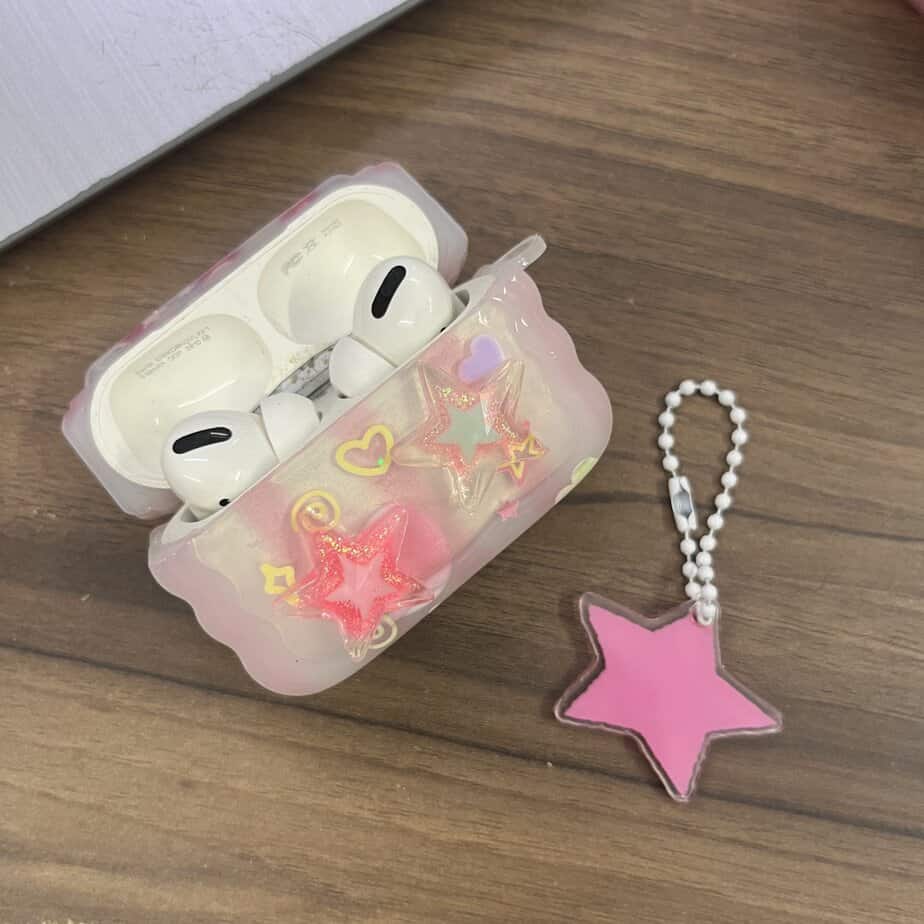 Rainbow Star Case with Charms for Airpods - Airpods Pro and Pro 2