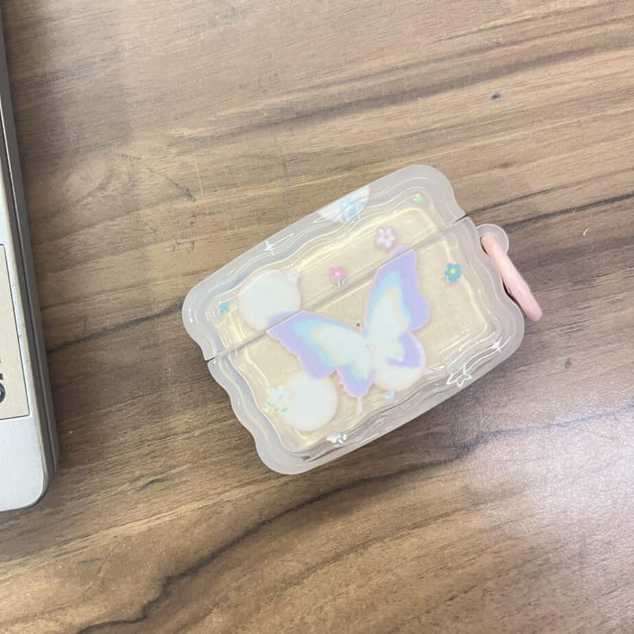 Transparent Butterfly Case with Charms for Airpods - Airpods Pro and Pro 2