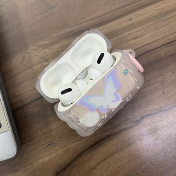 Transparent Butterfly Case with Charms for Airpods - Airpods Pro and Pro 2