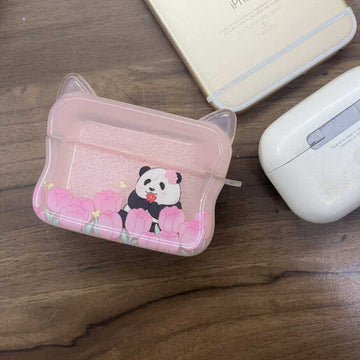 Pink Panda Case with Charms for Airpods - Airpods Pro and Pro 2