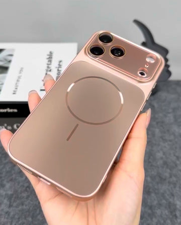 Champagne Luxe MagSafe Case with Camera lens for iPhone