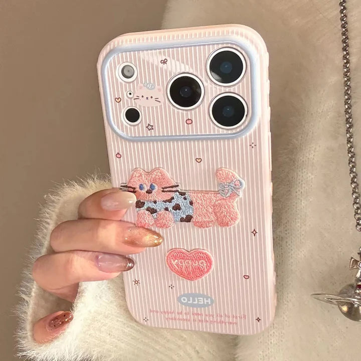 Pink Puppy Blush Aesthetic Case for iPhone