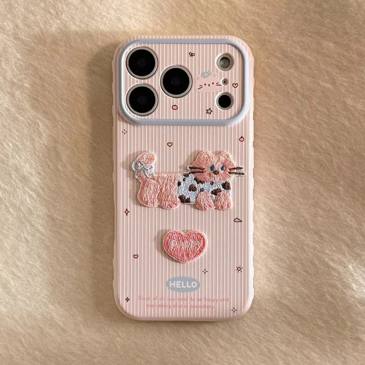 Pink Puppy Blush Aesthetic Case for iPhone