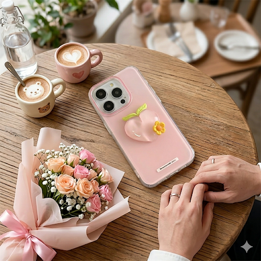 Pink Heart Luxe Case for iPhone