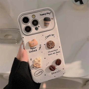 Cute 3D Coffee Bear cases for iPhone