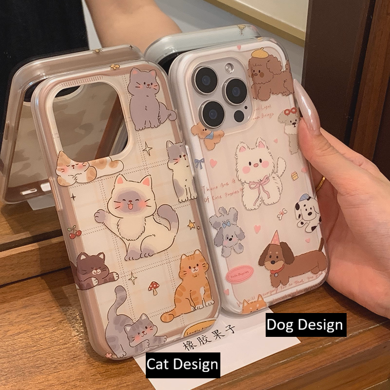 Pastel Adorable Kitty & Dog Squad cases for iPhone