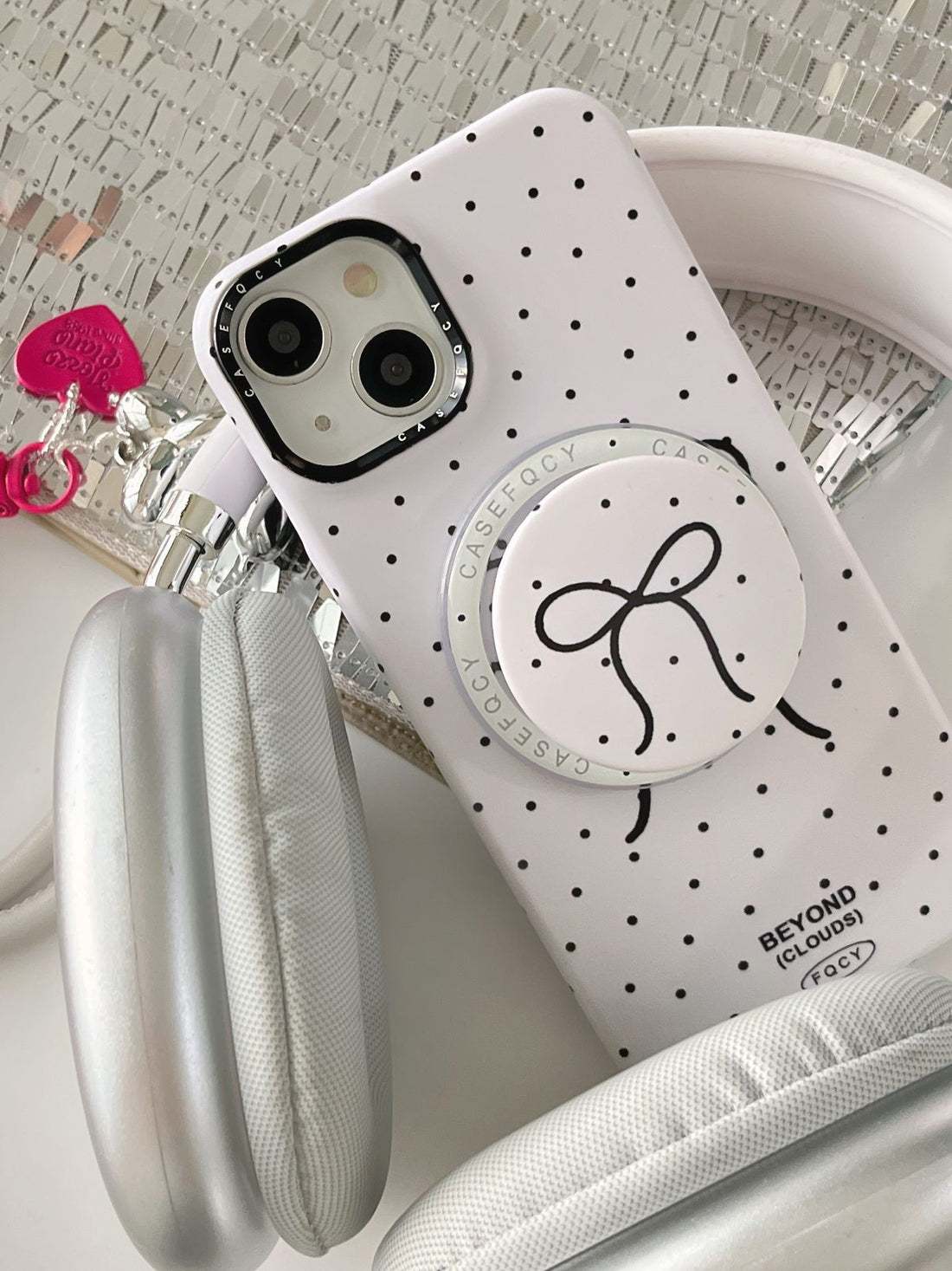 Cute MagSafe Bow Popsocket Cases for iPhone