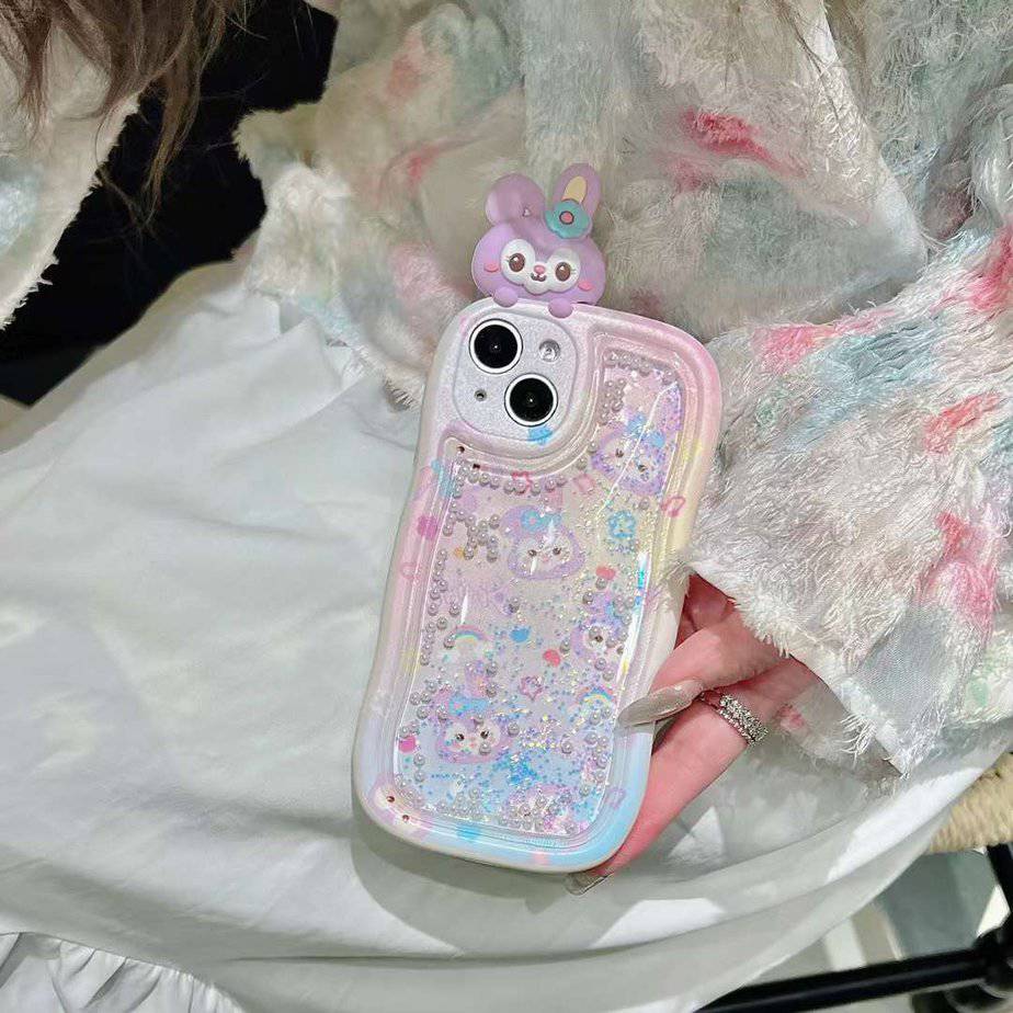 Cute Stella Lou Glitter Floating Case for iPhone