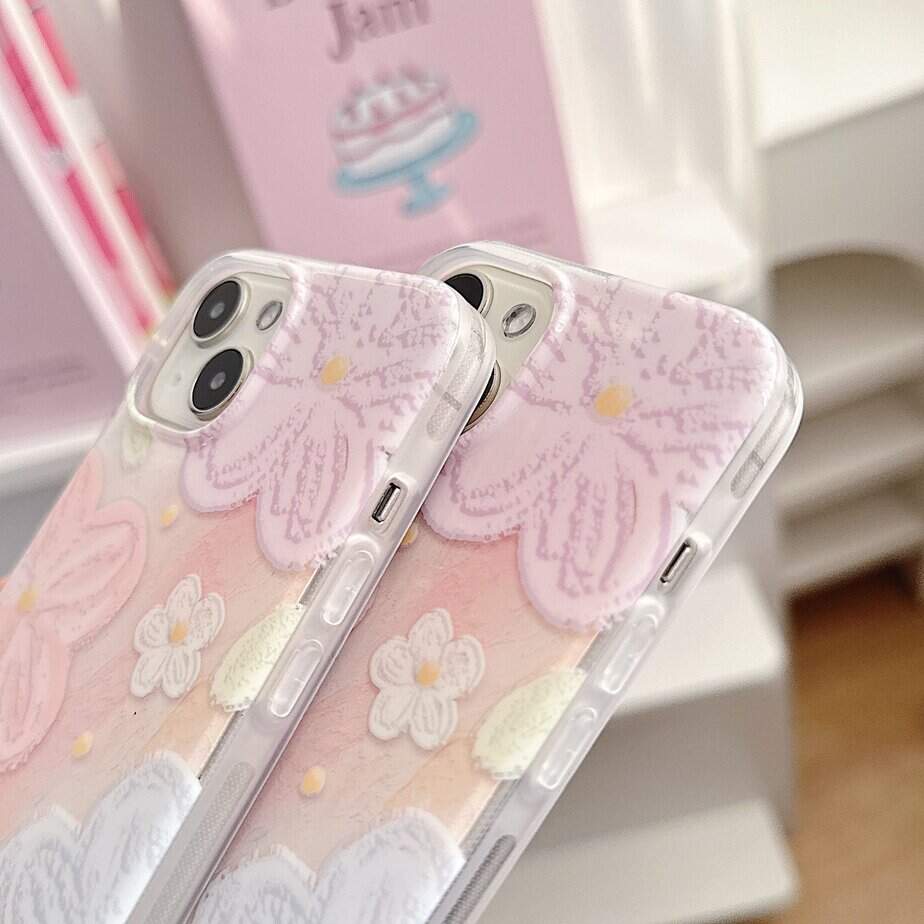 Designer Floral Cases with Charms for iPhone