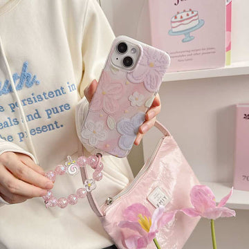 Designer Floral Cases with Charms for iPhone