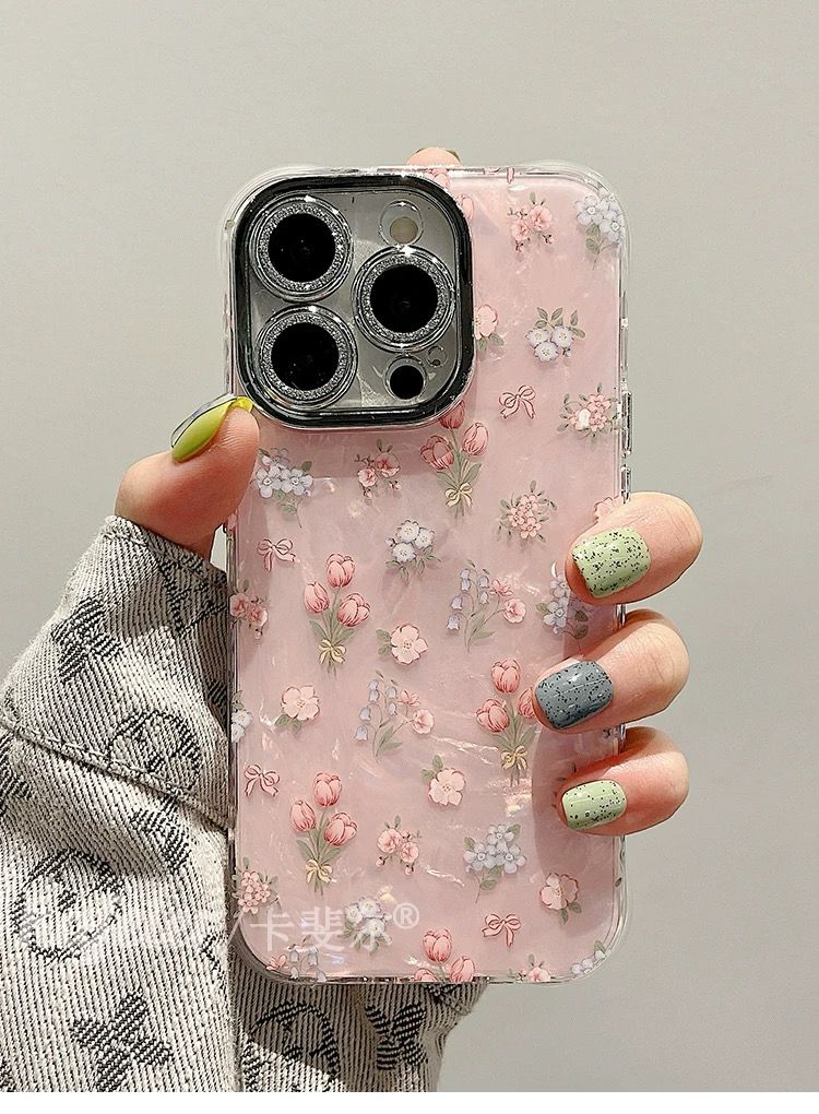 Pink Summer Tulip Floral cases for iPhone