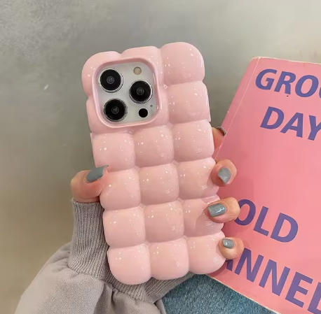 Pink Bubble Marshmallow Puffer Cases for iPhone