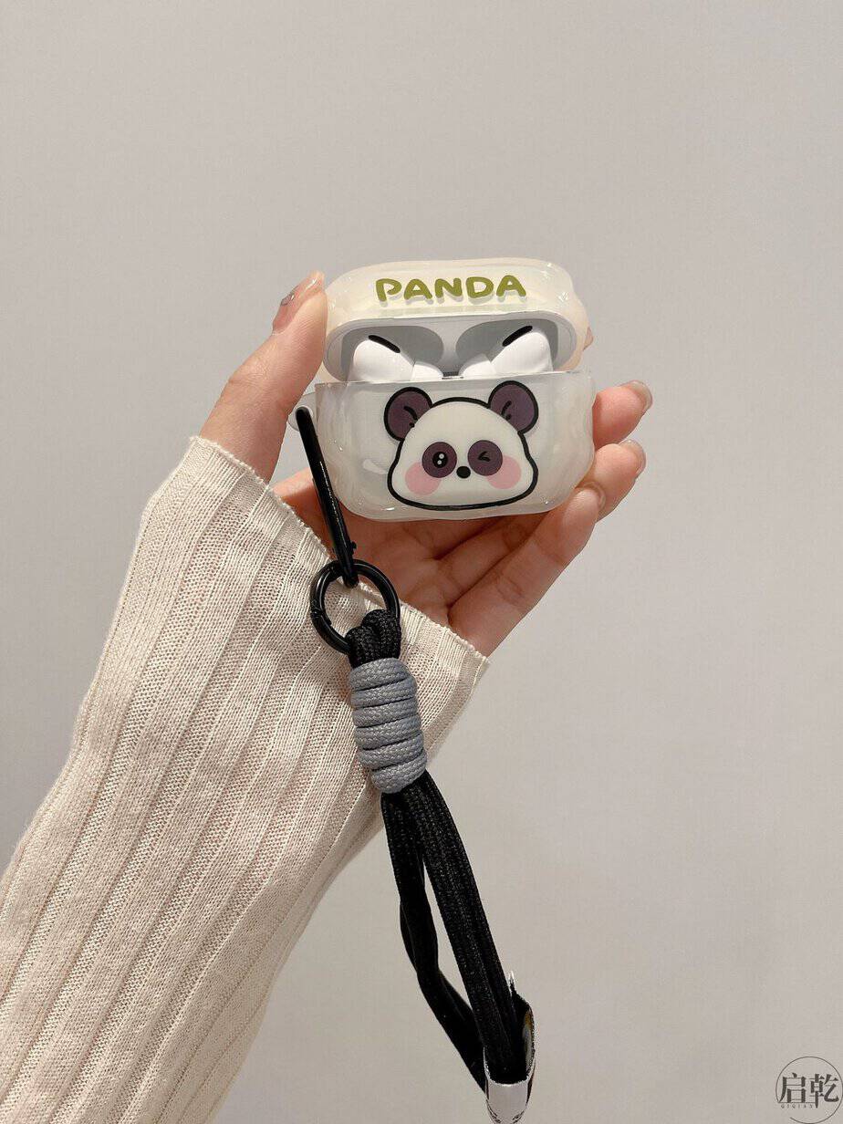 Panda case with String for Airpods - Airpods Pro and Pro 2
