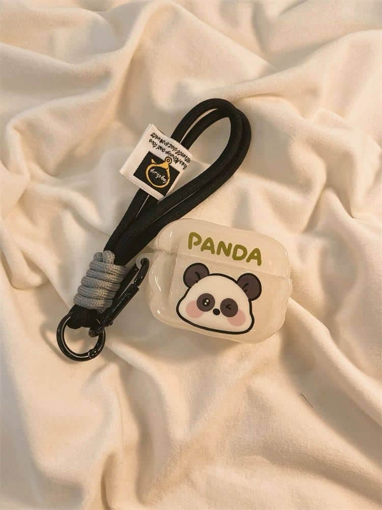 Panda case with String for Airpods - Airpods Pro and Pro 2