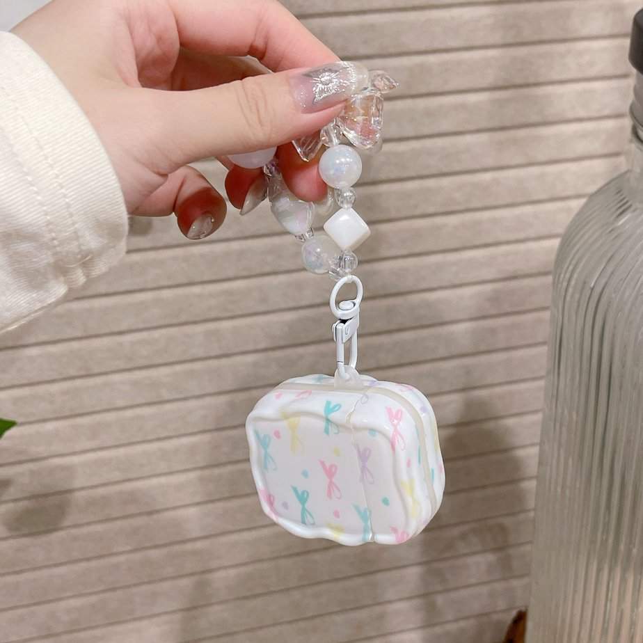 Rainbow Bowknot Case with Charm for Airpods - Airpods Pro and Pro 2