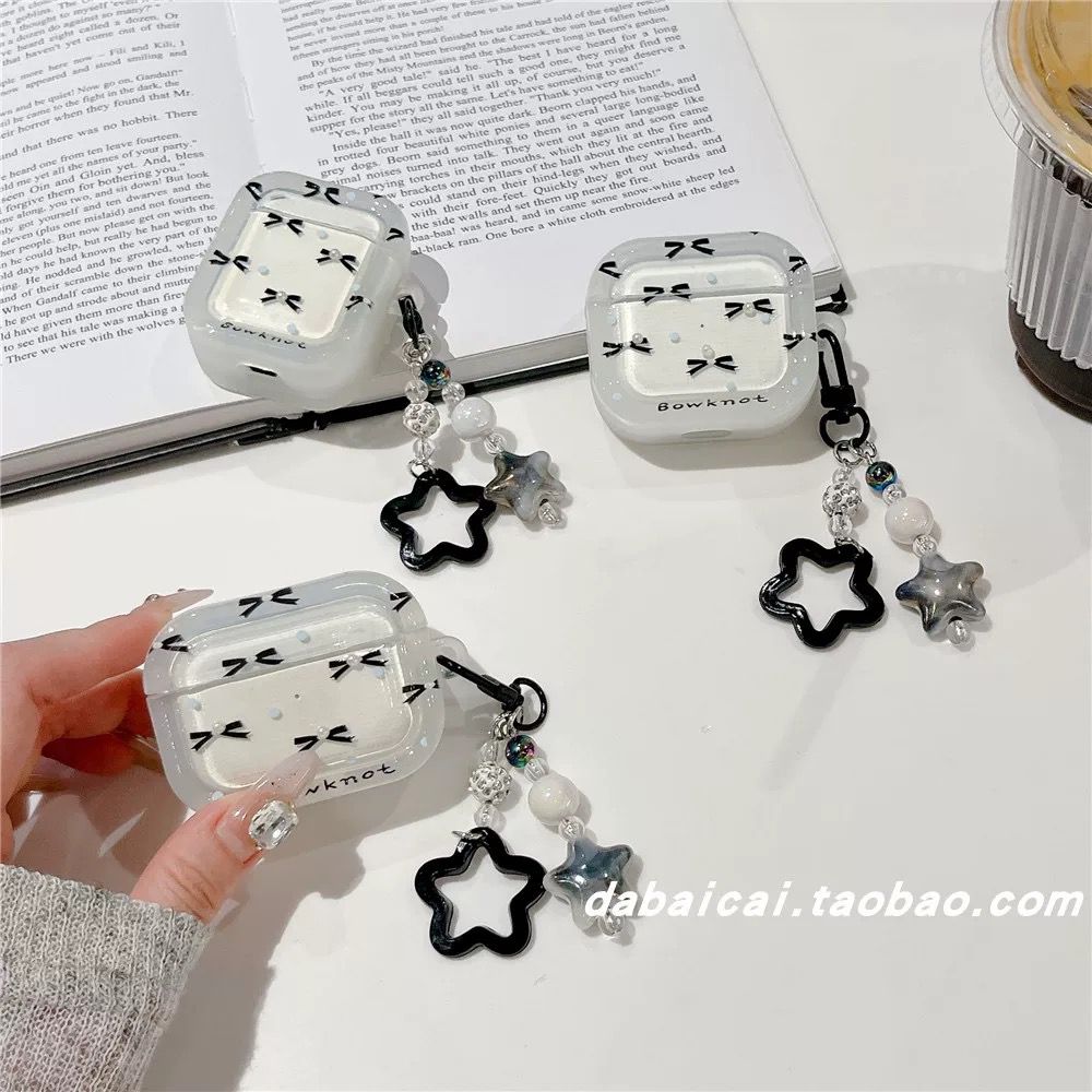 Cute Bowknot Airpod cases with charms for Airpods Pro and Pro 2