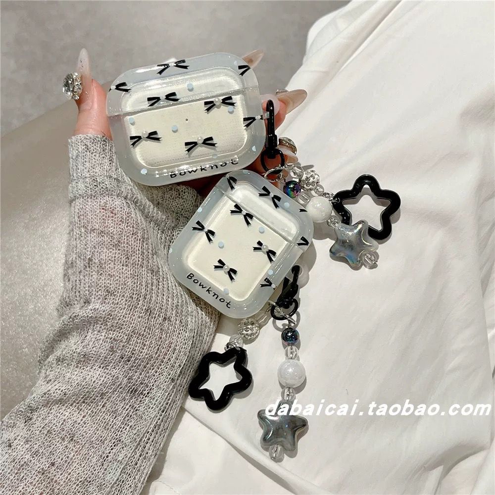 Cute Bowknot Airpod cases with charms for Airpods Pro and Pro 2