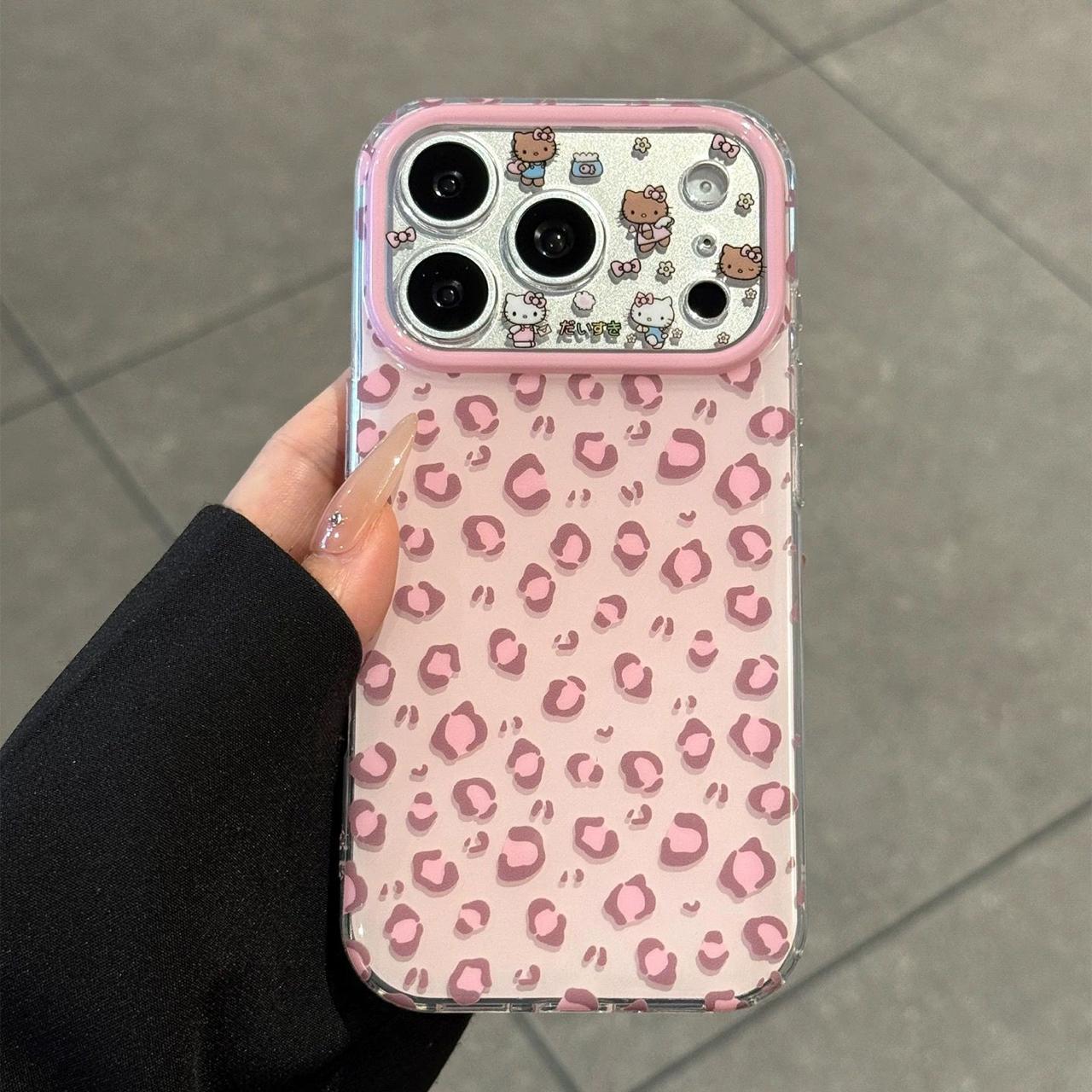 Pink Kitty Pop Leopard Case for iPhone