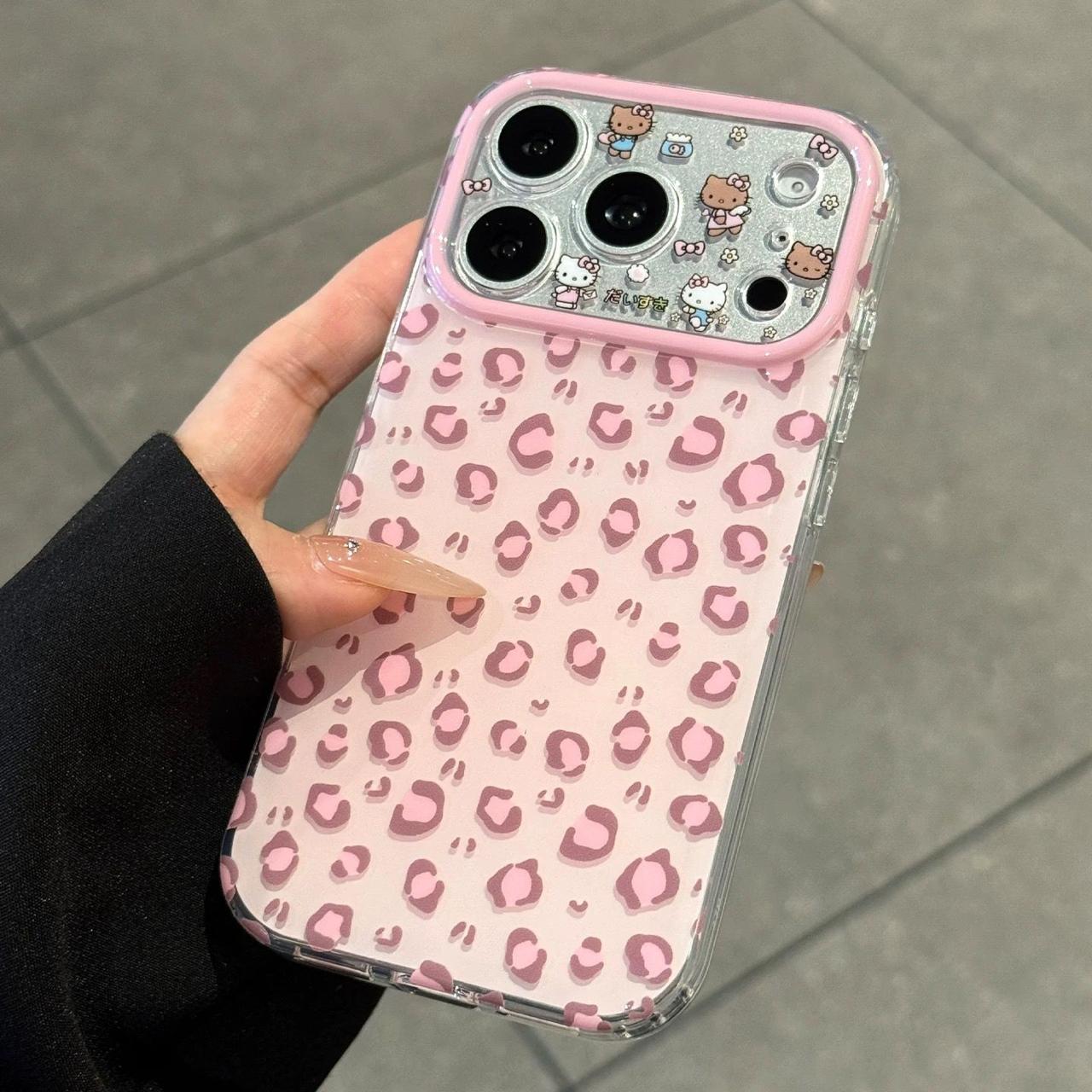 Pink Kitty Pop Leopard Case for iPhone