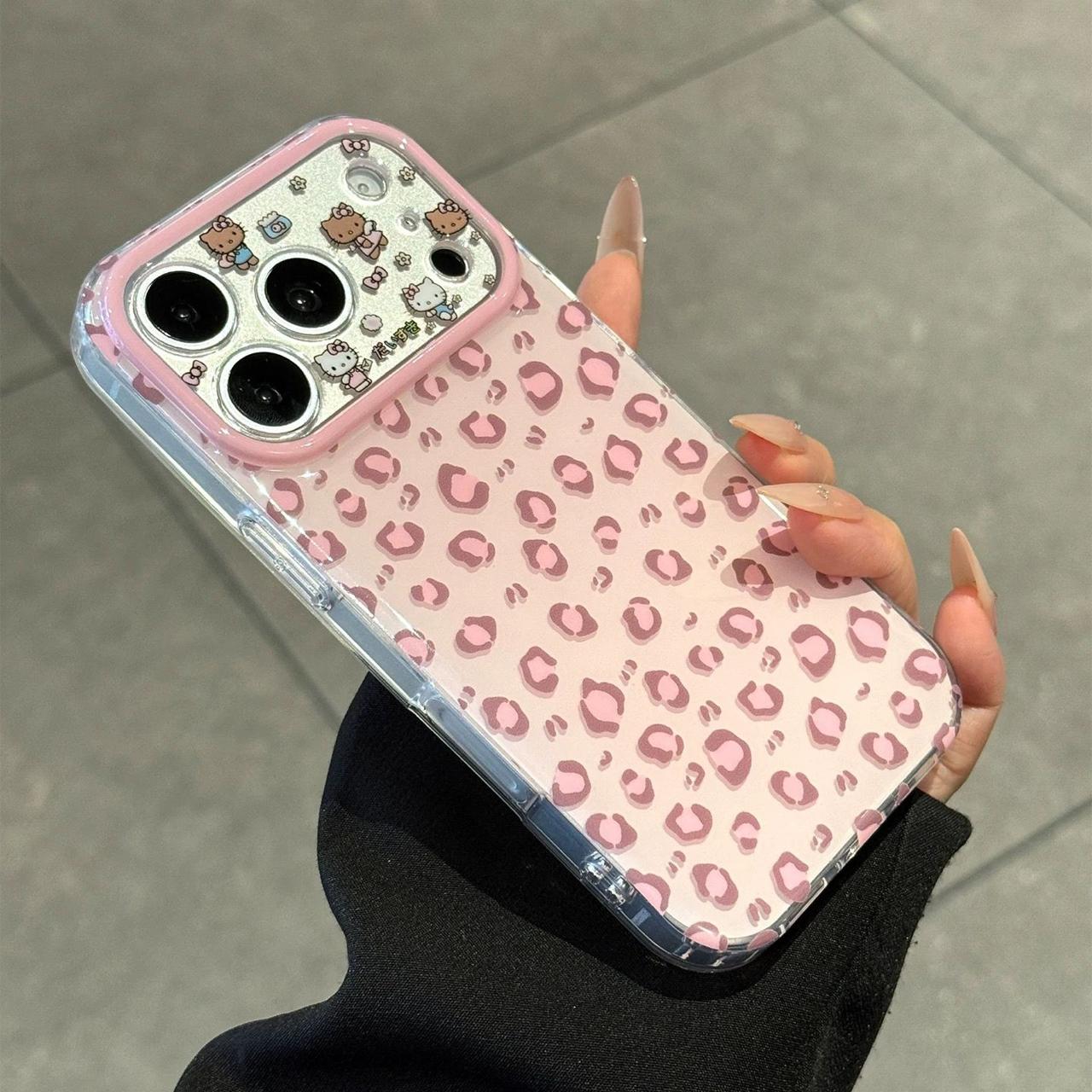Pink Kitty Pop Leopard Case for iPhone