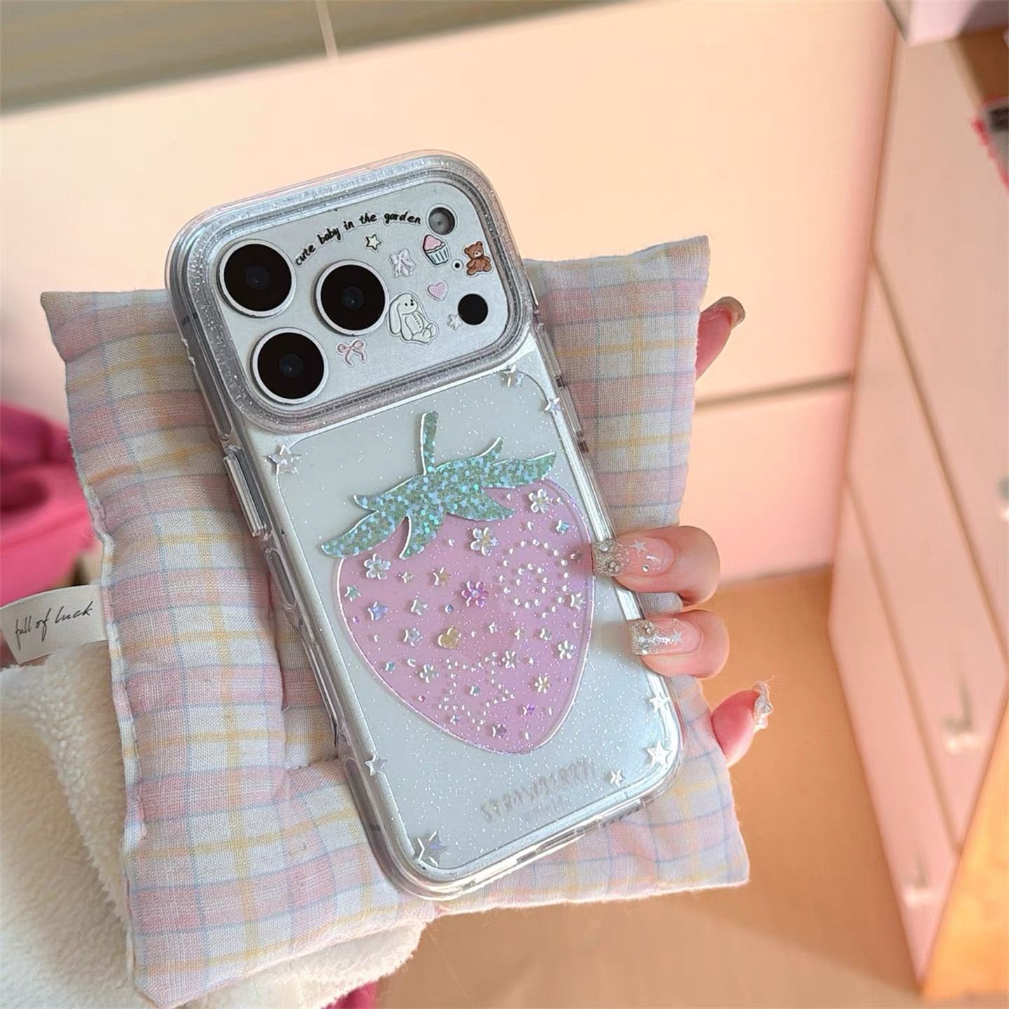 Glitter Strawberry Sparkle Case for iPhone